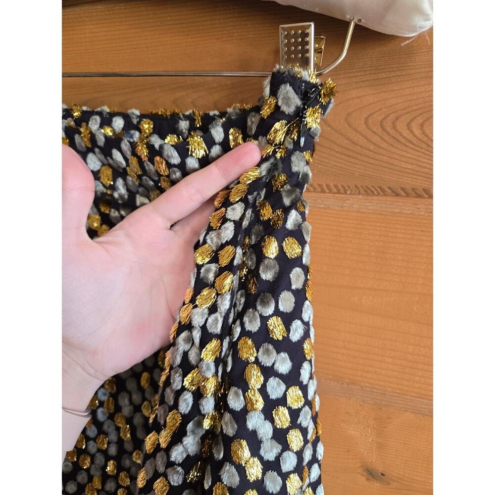 Modcloth Skirt Metallic Tinsel Sway This Way Holiday Y2K Dotted S Fairycore 90s - Picture 4 of 5